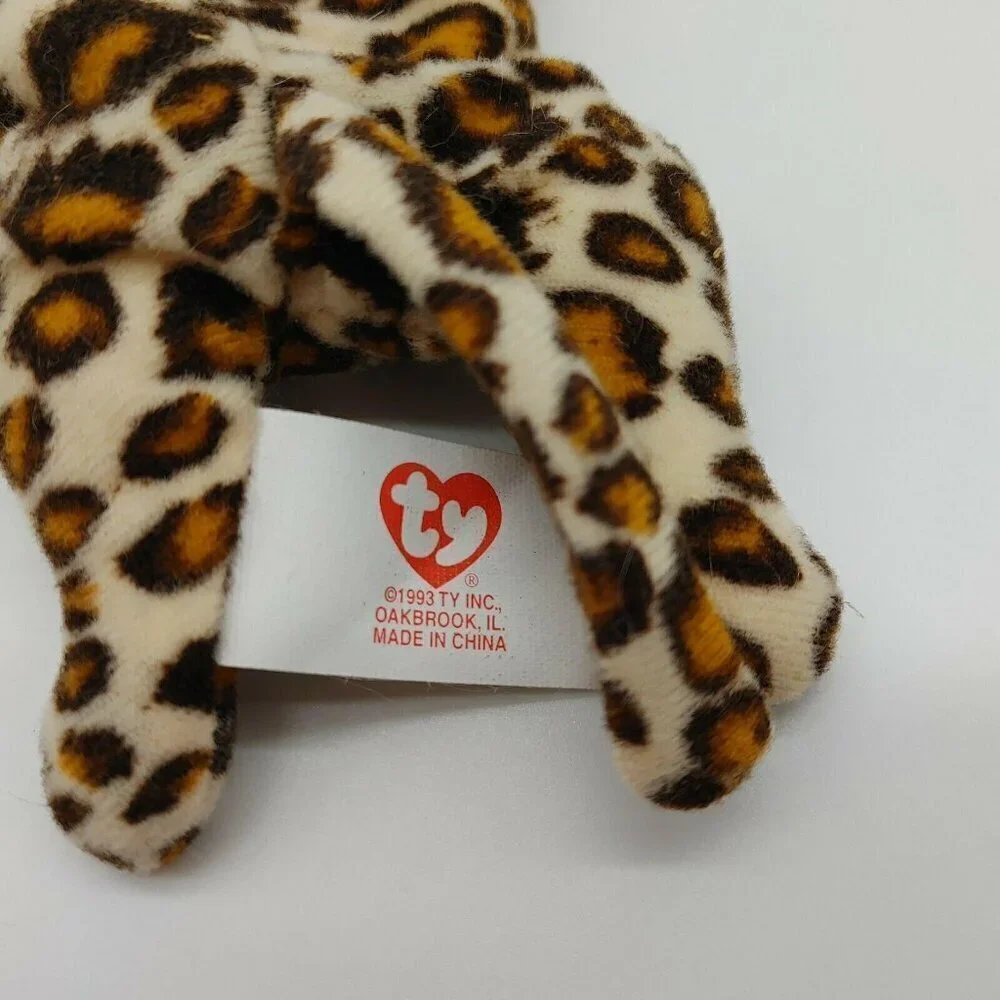 Ty Teenie Beanie Babies Freckles The Leopard Stuffed Animal Plush 1993 Vintage